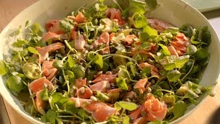 Salmon, Avocado, Watercress And Pumpkin Seed Salad Recipe - Simply Nigella Episode 5 - Bbc