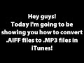 How to convert AIFF files to MP3 files!