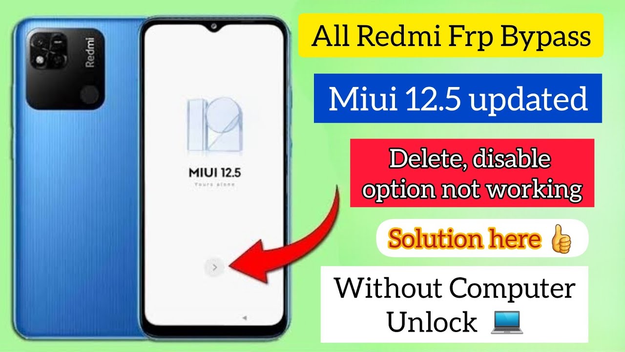 Redmi 10a frp bypass activity launcher not install miui Redmi 10a frp bypass activity launcher not install miui