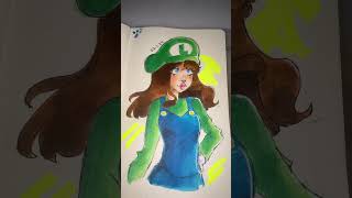 Drawing Luigi As A Girl In My Art Style