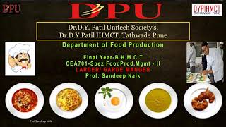 Food Production - Larder Kitchen Garde Manger