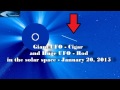 Giant UFO - Cigar and Huge UFO - Rod in the solar space - January 20, 2015