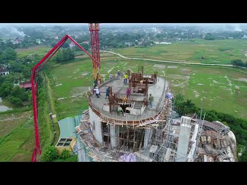 Công Tác Đổ Bê Tông Tầng 9 Đại Tượng Phật A di Đà Chùa Khai Nguyên