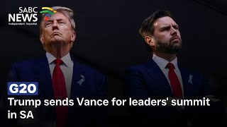 Trump Will Send Vice President Jd Vance To Attend G20 Leaders Summit In Sa