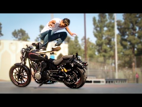 SKATING EXPENSIVE MOTORCYCLE?! ABSOLUTE INSANITY!