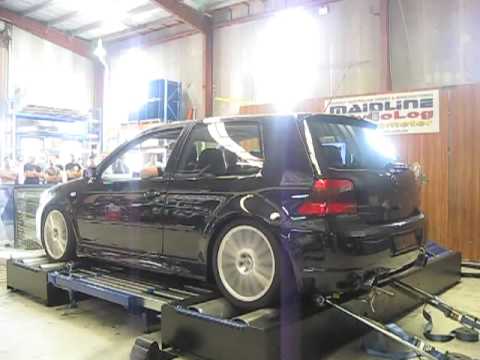 VW Golf Mk4 R32 Dyno Run It's a beast and LOUD