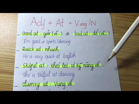 Từ vựng về ADJ + AT (tính từ đi với AT) - Học Từ Vựng Tiếng Anh