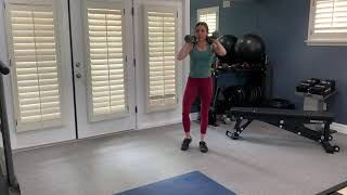 Staggered stance DB squat