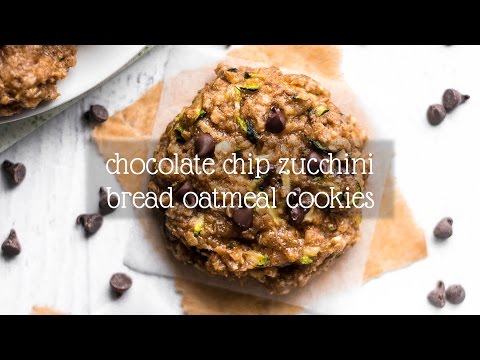 VIDEO : chocolate chip zucchini bread oatmeal cookies | amy's healthy baking - healthyhealthycookiescan taste amazing! this easyhealthyhealthycookiescan taste amazing! this easyrecipeis full of hearty oats, cozy spices & lots of melty cho ...