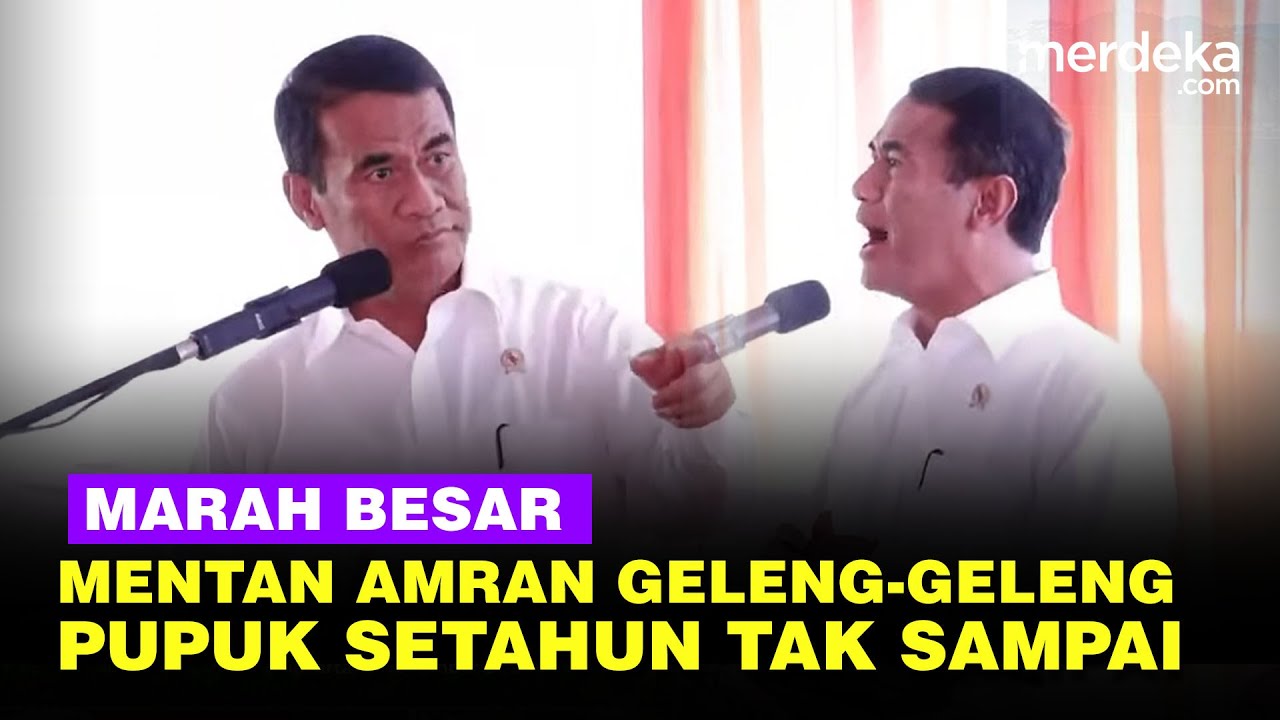 Minister of Agriculture, Amran, was angry and shook his head at being criticized by the village head, Pupuk Minister of Agriculture, Amran, was angry and shook his head at being criticized by the village head, Pupuk