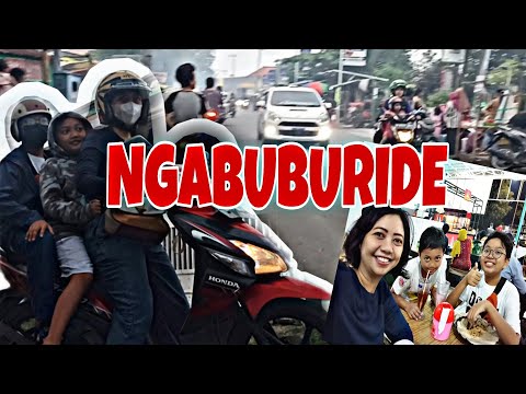 NGABUBURIDE : Naik Motor Bertiga Sambil Cari Makan Untuk Buka Puasa | @rasyarashif