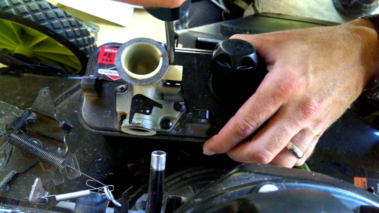 Briggs and Stratton lawnmower carburetor repair for surging engines