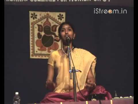 Vocalist NS Aruna recites vocalist script. Vocalist NS Aruna recites