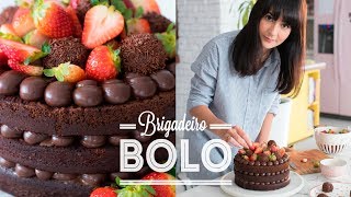 BOLO NAKED DE BRIGADEIRO E MORANGO SUPER MOLHADO E FOFINHO | DANI NOCE