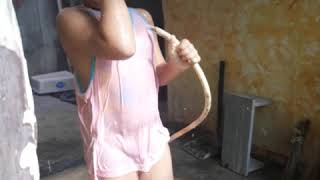 Hidden Cam While Bathing. Omg