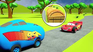 Lightning Mcqueen Tries on Stone Wheels Kids Cars Funny Stories