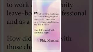 Rhia Marshall on Motherhood and Law