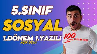 5. Sınıf Sosyal Bilgiler 1. Dönem 1. Yazılı - Açık Uçlu Yeni %99 Çıkabilir