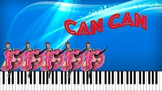 Can Can - J. Offenbach Tutorial Piano Midi Sheet Music