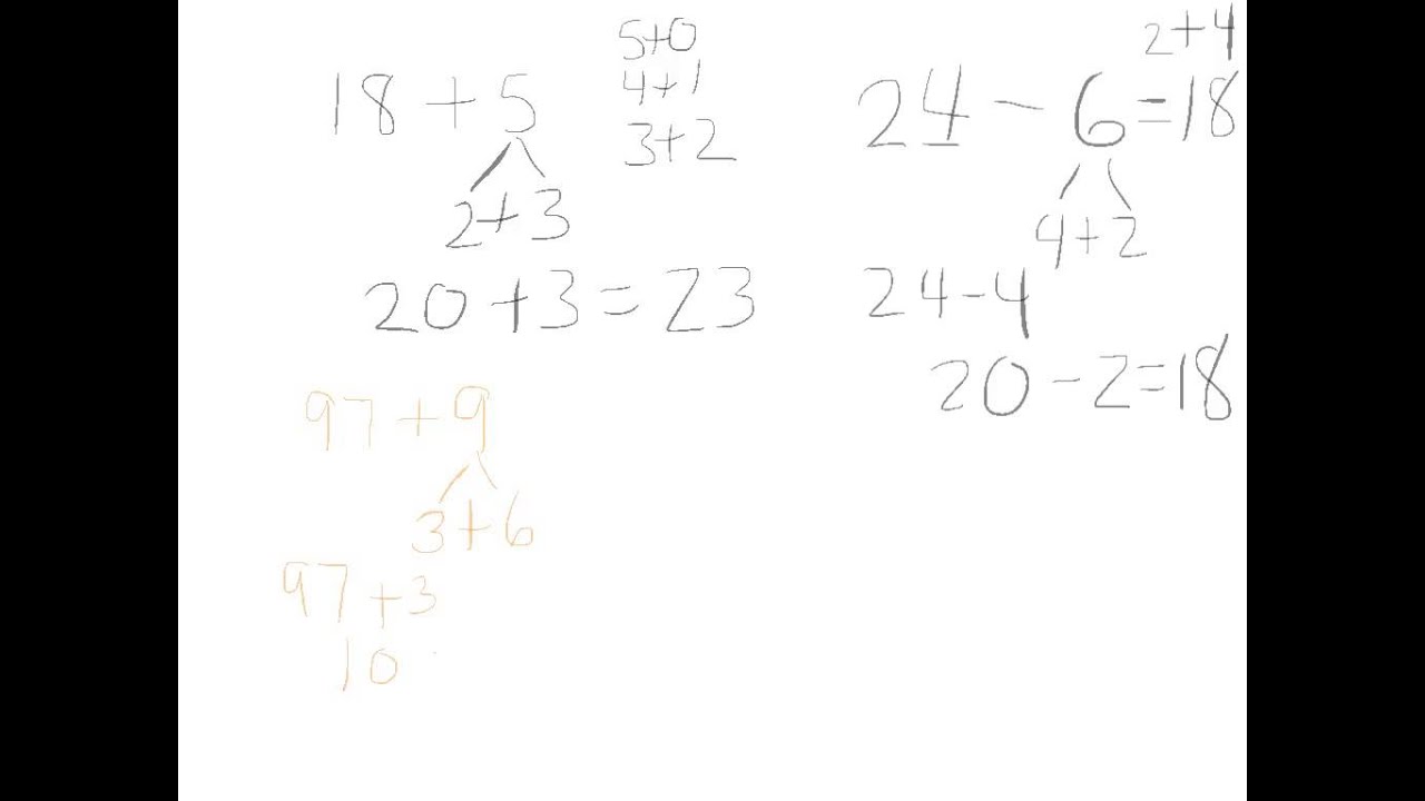 Mental math breaking apart numbers - YouTube