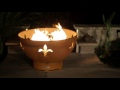 TheFirePitStore.com | Fire Pit Art Fleur De Lis Natural Gas or Propane Fire Pit