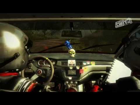 CMR Colin Mc Rae Rally Dirt 2 Mitsibushi Lancer EVO 9 IX in game play on Mud