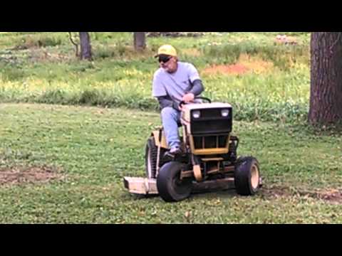 1973 sears garden tractor mowing