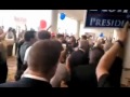 Ron Paul [Like a B0SS] arrives at the California GOP straw poll.