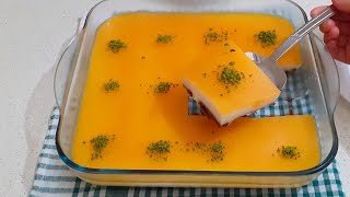 Bu Kişin En Kolay Firinsiz Tatlisi Yi̇yenleri̇n Di̇li̇nden Düşmeyecek Portakal Soslu Muhallebi̇li̇ Tatli