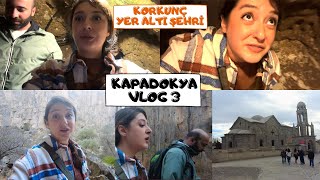 KAPADOKYA VLOG 3 | KORKUNÇ YER ALTI ŞEHİRLERİ | DERİNKUYU YERALTI ŞEHRİ #vlog #t