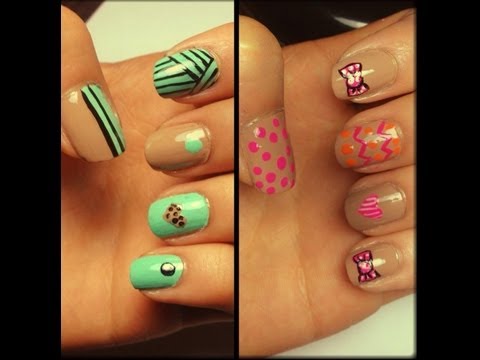 uñas vintage floreadas paso a paso