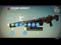 Destiny "Legendary Weapon" "Found Verdict" - Best Legendary Shotgun (Destiny Legendary Gun Review)