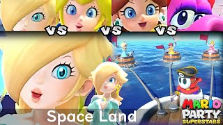 Mario Party Superstars Rosalina Vs Peach Vs Daisy Vs Birdo In Space Land