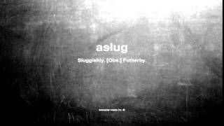 What Does Aslug Mean