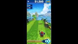 Sonic Dash Angry Bird Edition Red First Flight In Dash