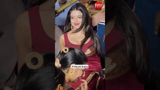 Khushi Dubey Spotted Ending The Durga Puja In Red Saree Vibes