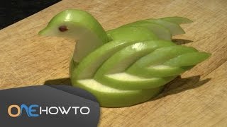 Food Art Ideas - How To Carve An Apple Swan