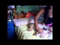 My feeler mommy beauty breastfeeding her adopted cat