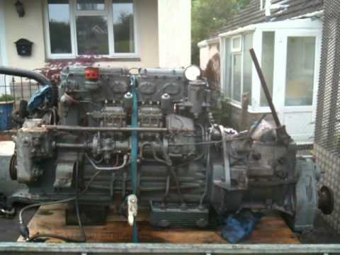 Gardner 6lx Marine Diesel Engine With 2uc Gearbox Test Run