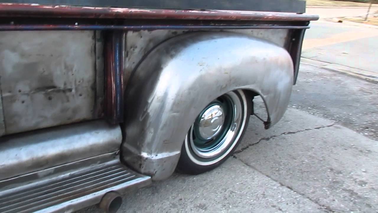1953 gmc rat rod bare metal truck - YouTube