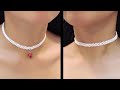 ❤️ BEAUTIFUL IN WHITE ❤️ - DIY BEADED CHOKER NECKLACE -  ( 2 STYLE ONE PATTERN) -  JEWELRY MAKING