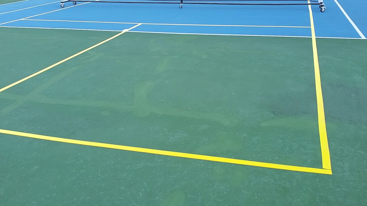 Creative ways to set up a portable pickleball court.