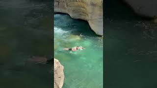 Swimming In Crystal Clear Water River