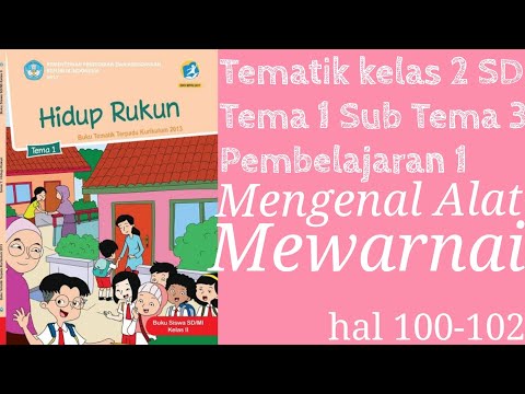 Perbedaan Pensil Warna, Spidol dan Krayon. Kelas 2. Halaman 100 - 102.