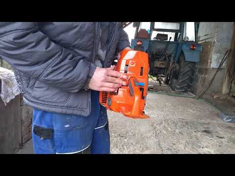 Husqvarna 395 XP Cold Start the first start of a new chainsaw and run-in