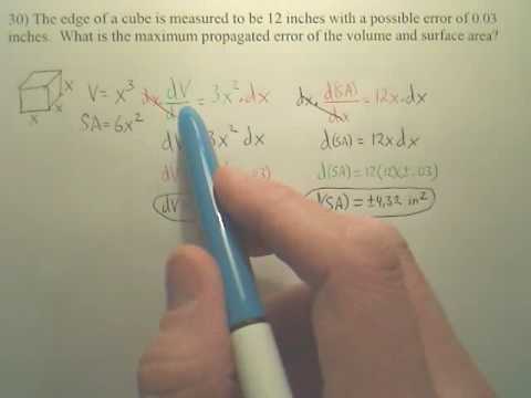 3.9 Propagated Error Practice - Calculus. 2:24. Check out all of my Calculus Videos and Notes at: wowmath.org.