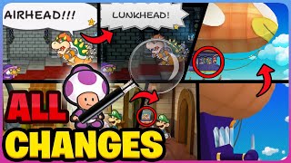 All Paper Mario TTYD CHANGES | Analysis \& Comparison