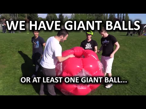 Giant Inflatable Soccer Ball - Kicking Linus While He's Down