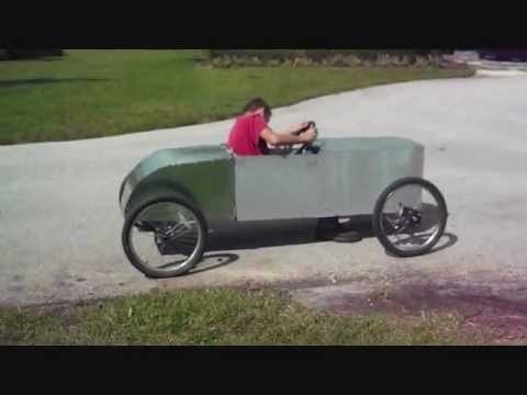 Homemade car - First drive with bodywork - YouTube