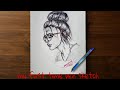 First time Draw with Ball Pens | How to draw with Ball Pen | girl drawing